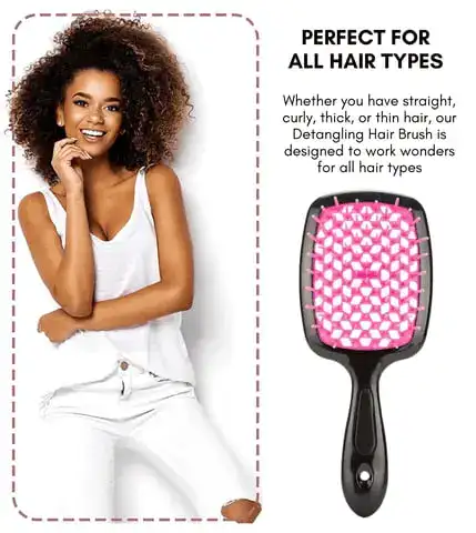 Detangling Hair Brush in Use