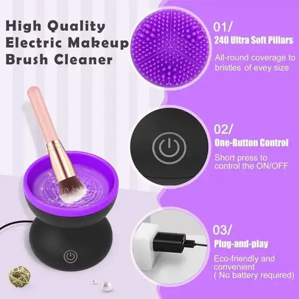 USB Powered Makeup Brush Cleaner